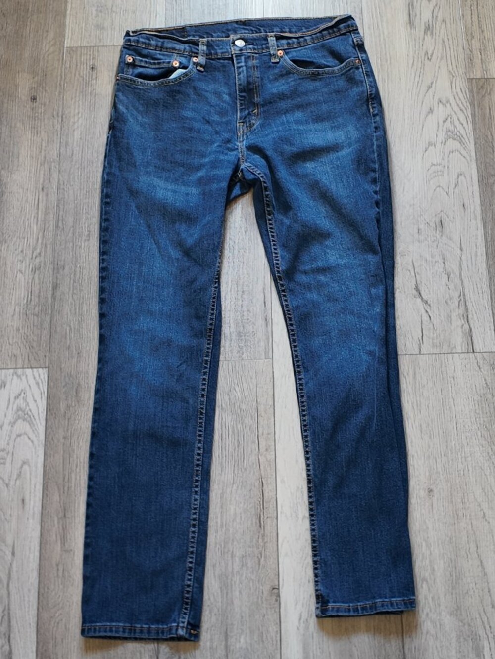 Levis 511 Slim Fit Jeans Mens 34x32 Medium Dark Wash Blue Denim Pants 34 x 32